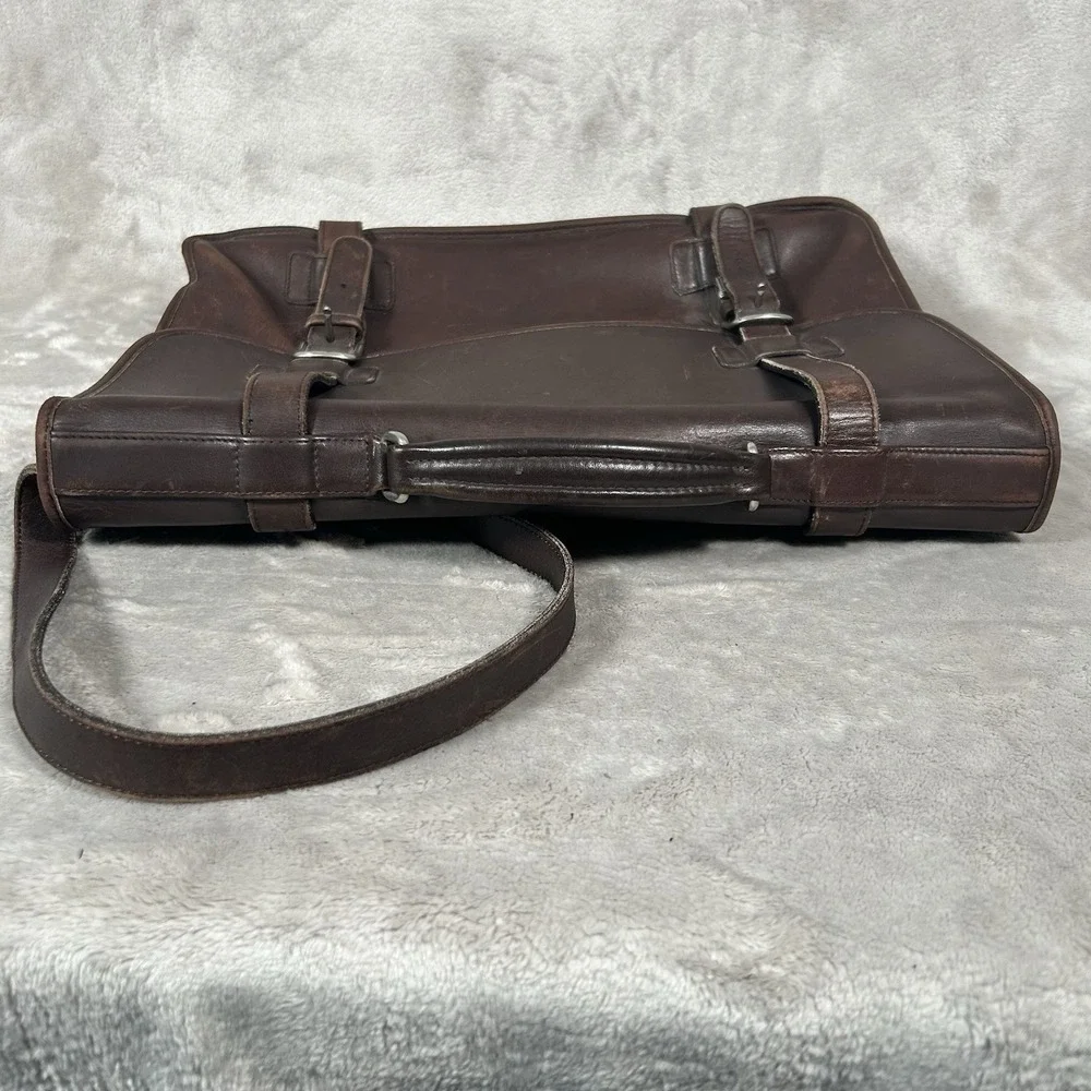 Vintage Coach Madison 5325 Briefcase Bag Messenger Brown Leather Made USA 2003